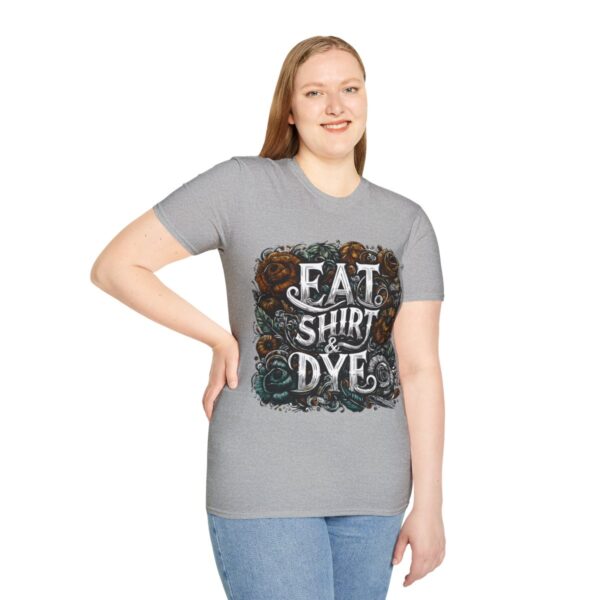 "Eat Shirt & Dye" 2.0 T-Shirt (Unisex) - Printed front & back - Image 6